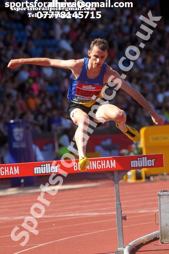 Mens 3000 metres steeplechase, 2019 Muller British Championships, Alexander Stadium, Birmingham. Photo: David T. Hewitson/Sports for All Pics